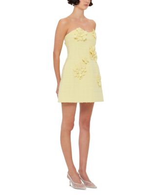 Rosario Tweed Petal Bustier Mini Dress