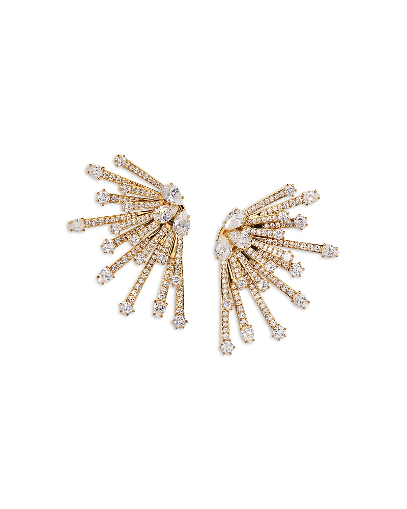 NADRI STARLET LEAF STUD EARRINGS
