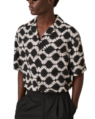 REISS - Printed Short Sleeve Camp Shirt
