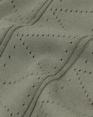 Pointelle Zip Front Shirt