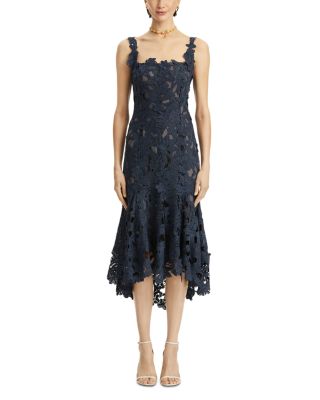 Guipure Asymmetrical Day Dress