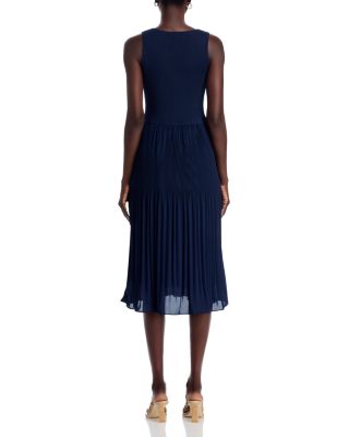 Pleated Midi Dress
