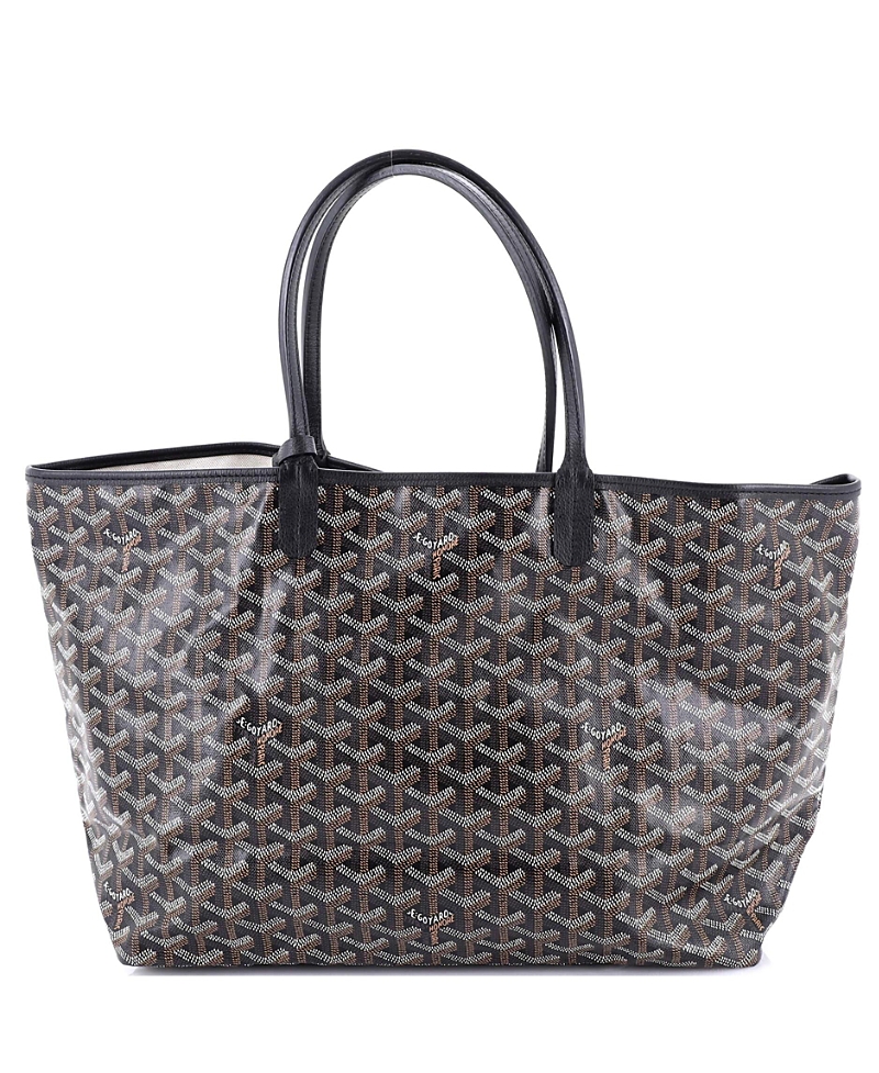 Pre-owned Pre-owned Goyard Goyard Pm Saint Louis Tote Coated Canvas In Black