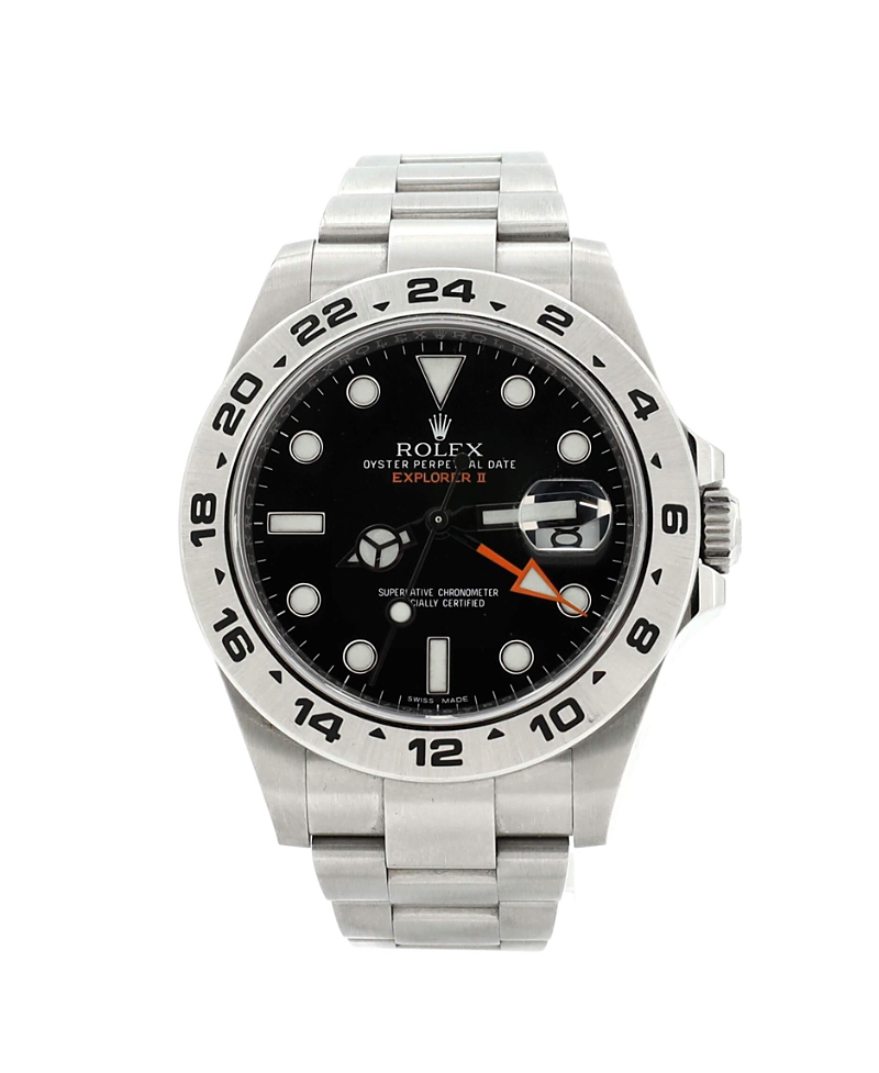 Pre-owned Pre-owned Rolex Rolex Oyster Perpetual Explorer Ii Automatic Watch In Stainless Steel 42mm In Dial Color: Black