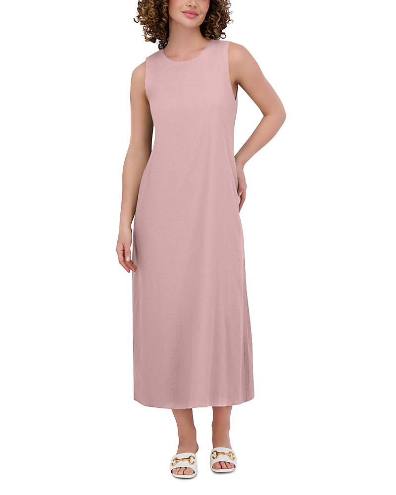 Point LinenBlend Crewneck Maxi Dress