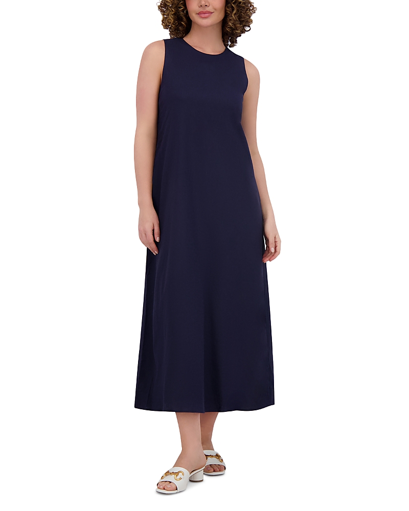 Point LinenBlend Crewneck Maxi Dress