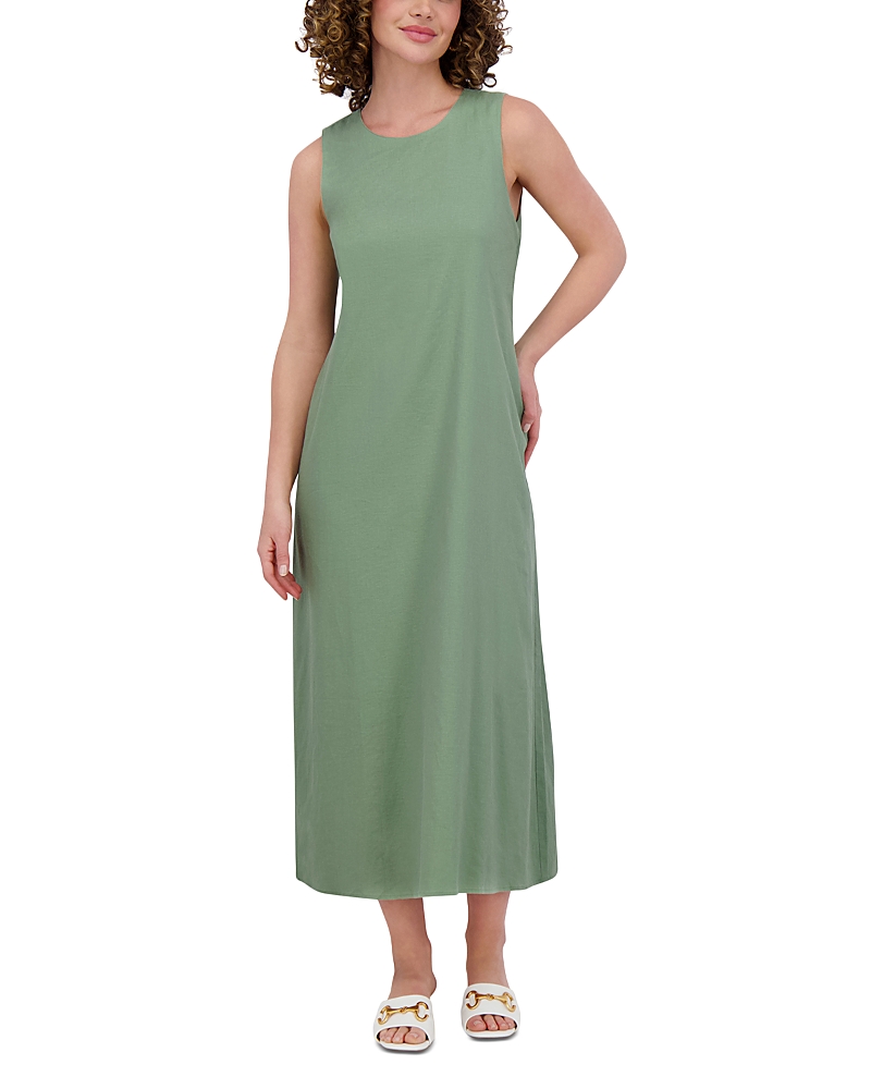POINT LINENBLEND CREWNECK MAXI DRESS