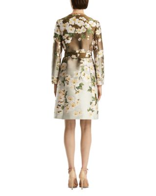 Cherry Blossom Degrade Jacquard Coat