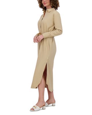 Linen Blend Shirt Dress