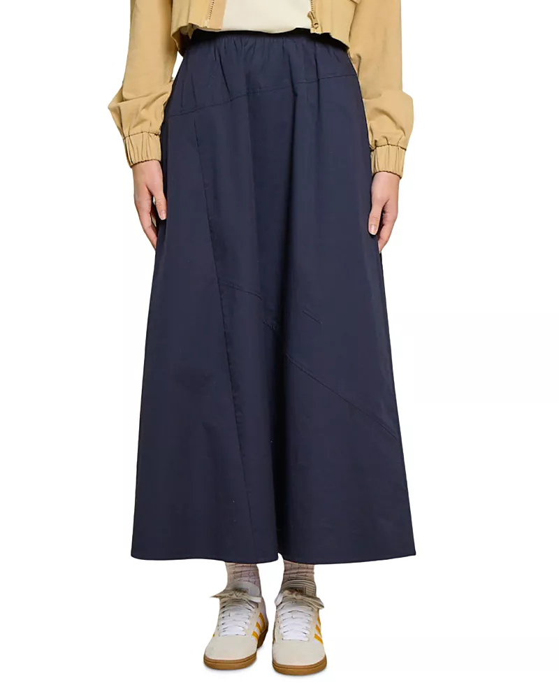Point Poplin A Line Skirt