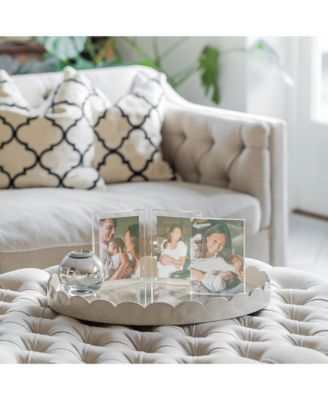 Large Lacquer Scalloped Tray, 20&amp;quot; Round