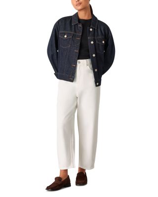 Petites Authentic Barrel Leg Jeans in White