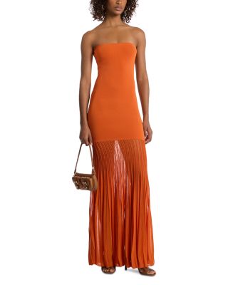 Tube Top Sheer Maxi Dress