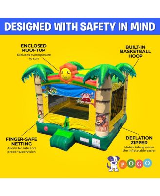  Premium Inflatable Bounce House (Without Blower) - 13 x 12 x 14.5 Foot - Deluxe Castle Big Crossover Inflatable Bouncy House Jumper Unit for Kids