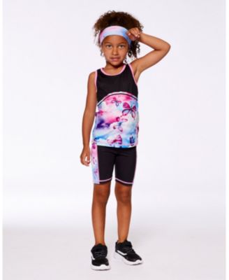 Girls' Printed Athletic Biker Butterflies Short - Big Kid