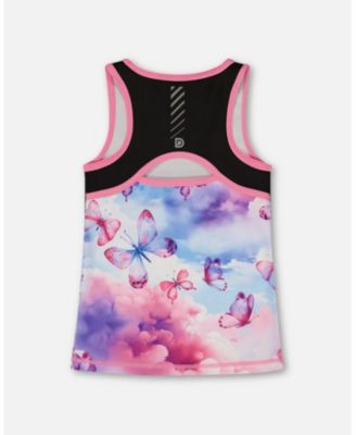  Girls' Colorblock Athletic Tank Top - Little Kid