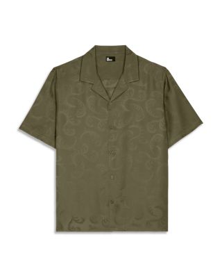 Tonal Paisley Regular Fit Jacquard Camp Shirt