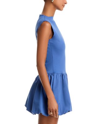 Ponte Mock Neck Bubble Mini Dress - Exclusive