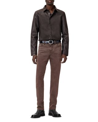 Samuel Regular Fit Western Leather Shirt 