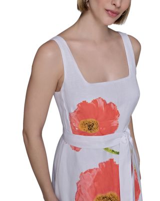 Placed Floral Print Dress