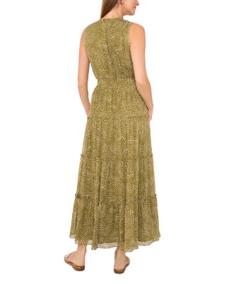 Tie Neck Tiered Dress