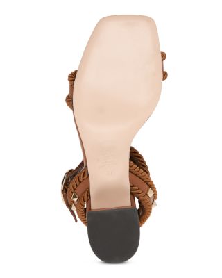 Women&#39;s Rockstud Leather Sandals
