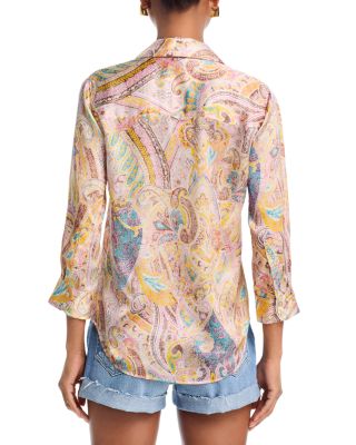 Dani Silk Printed 3/4 Sleeve Blouse