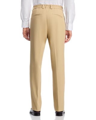 x David Beckham Cinch Waist Trousers in Open Beige