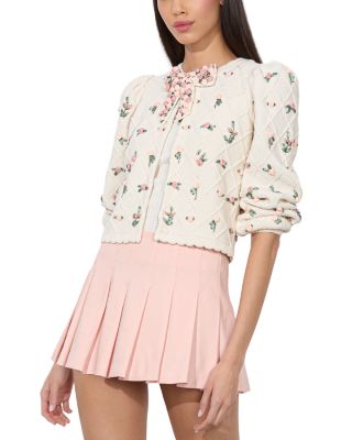 Kitty Floral Puff Sleeve Cardigan