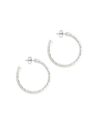 Farrier Sterling Silver Hoop Earrings, 1.5" diameter