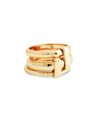 Farrier 18K Yellow Gold Plated Triple Connected Ring