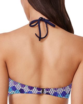 Retro Riviera Bandeau Bikini Top &amp; High Waist Bikini Bottom