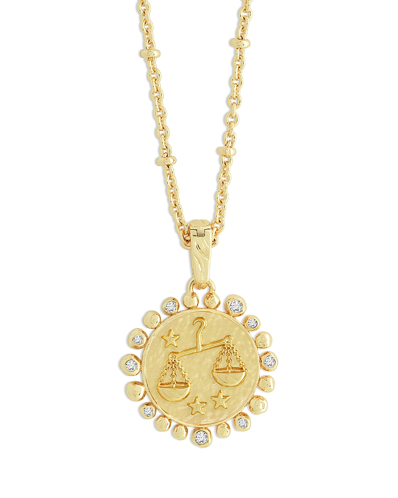 Anabel Aram Pave Zodiac Pendant Necklace, 16-17