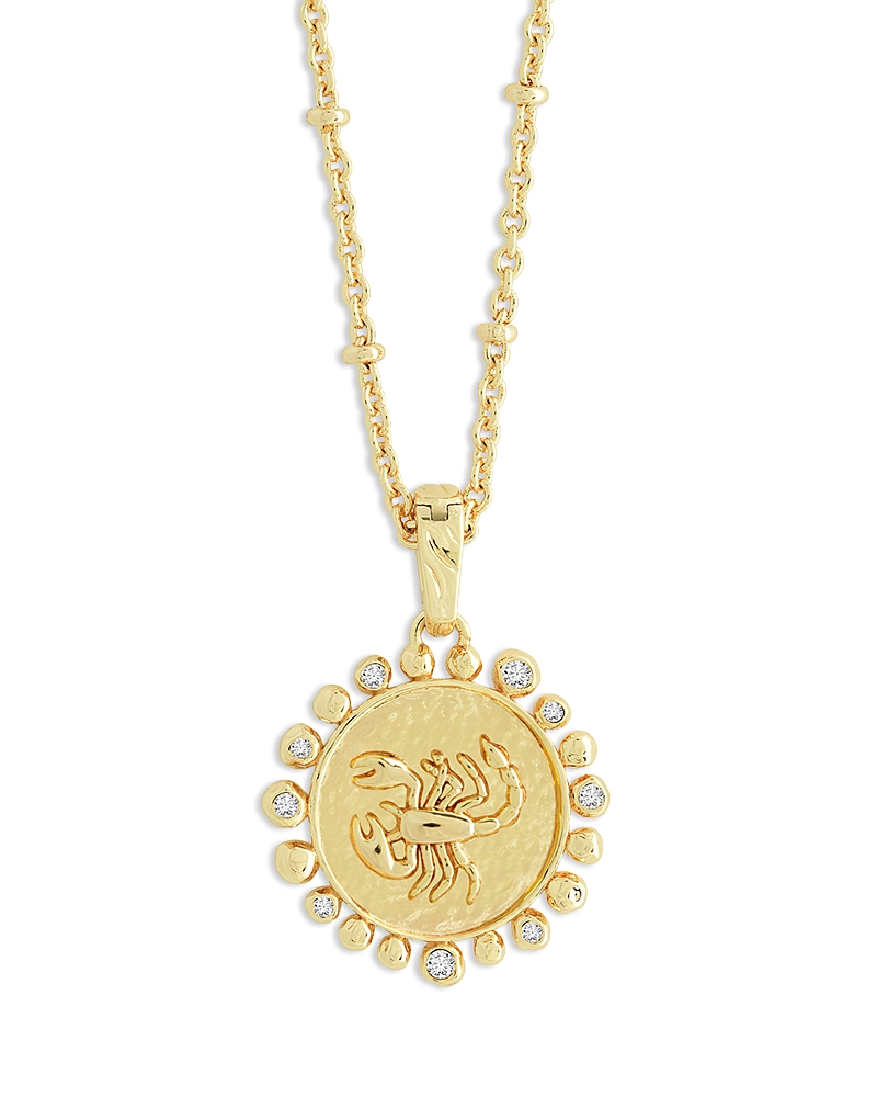 Anabel Aram Pave Zodiac Pendant Necklace, 16-17