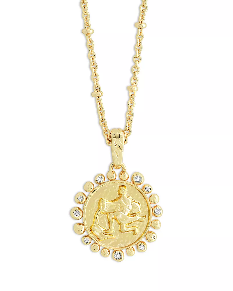 Anabel Aram Pave Zodiac Pendant Necklace, 16