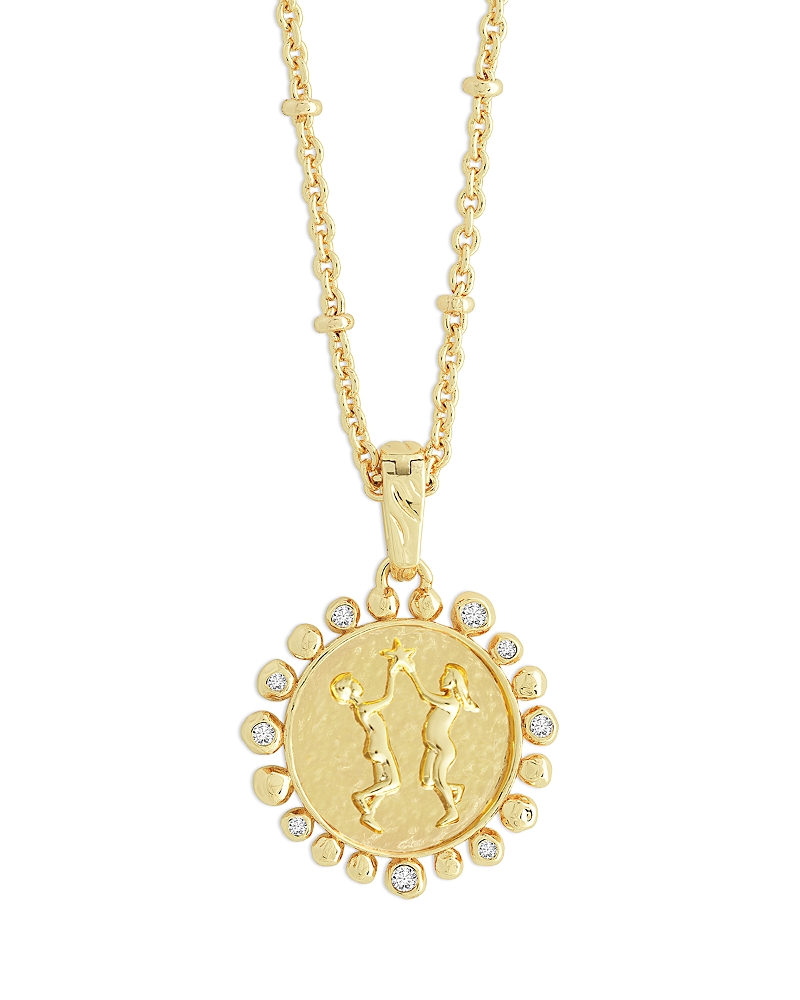 Anabel Aram Pave Zodiac Pendant Necklace, 16-17