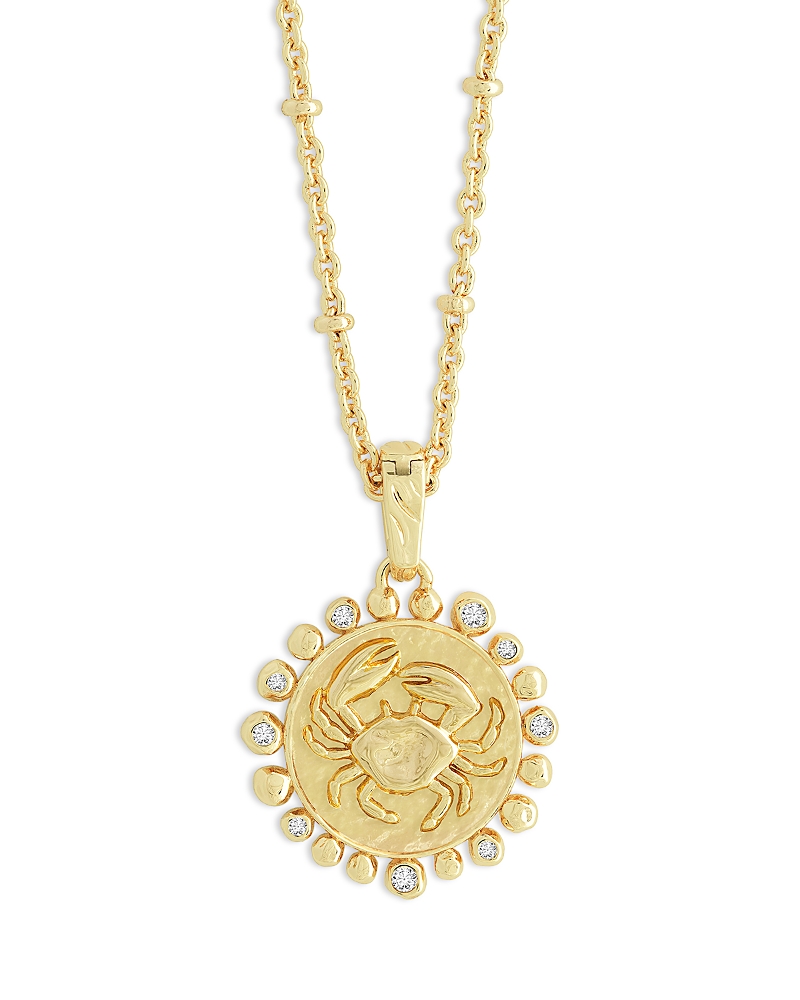 Anabel Aram Pave Zodiac Pendant Necklace, 16-17