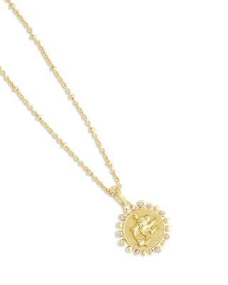 Pav&eacute; Zodiac Pendant Necklace, 16"-17" 