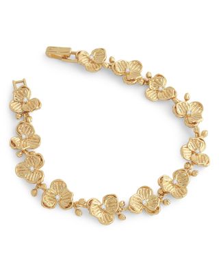 Pav&eacute; Orchid Link Bracelet
