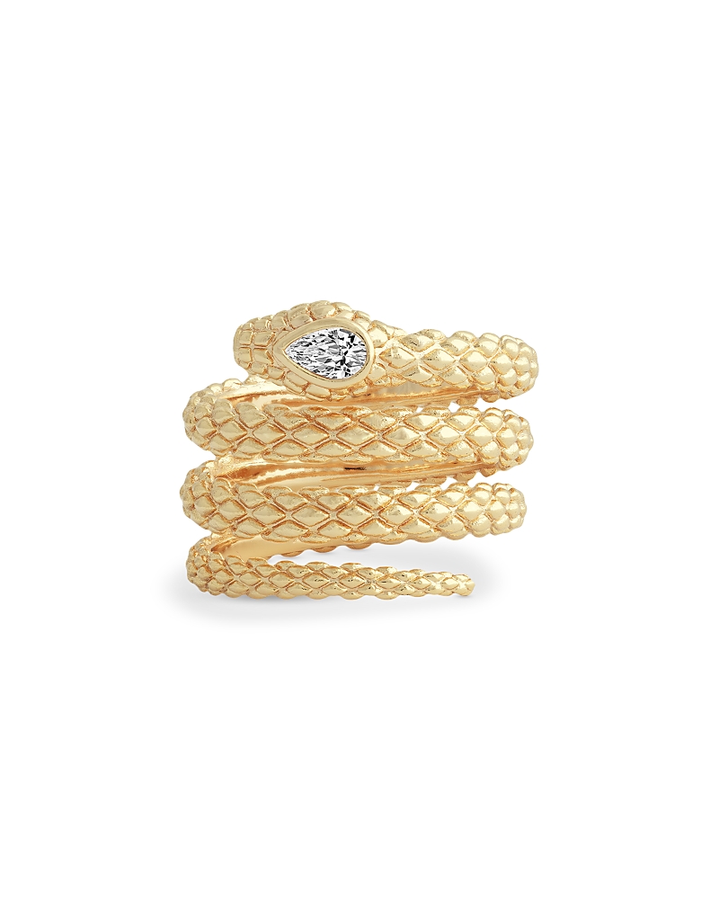 Anabel Aram Crystal Serpent Wrap Ring