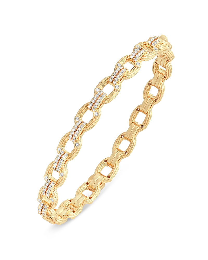 Anabel Aram Enchanted Forest Pave Chain Bangle Bracelet