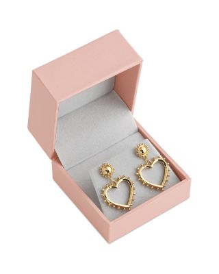 Open Heart Drop Earrings