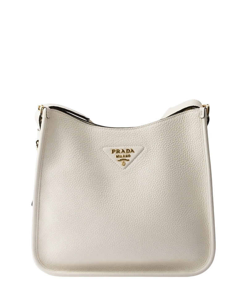 Prada Medium Leather Shoulder Bag In Neutral