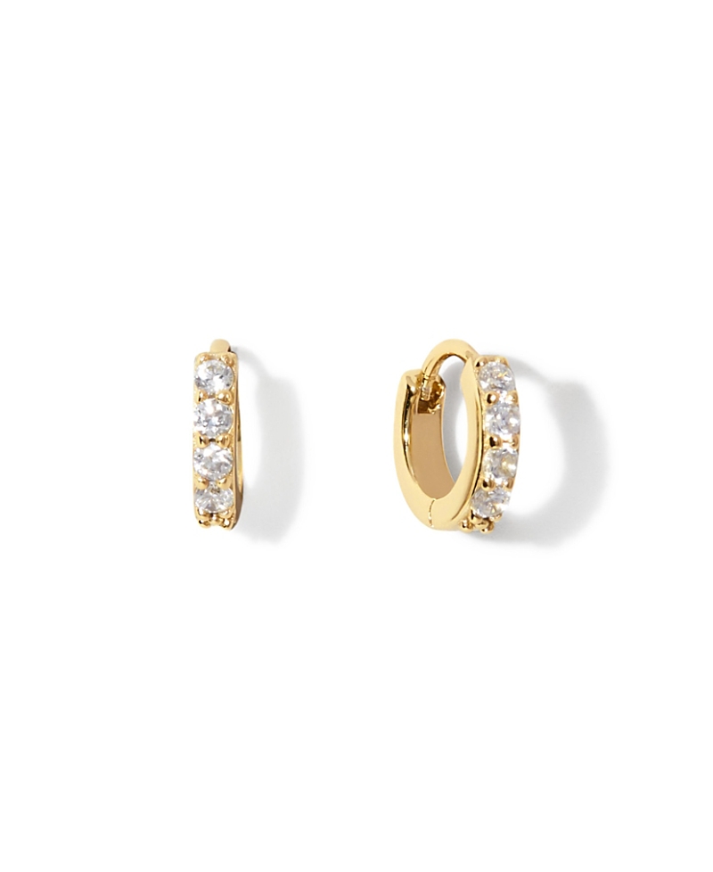 Ana Luisa Suzanne Cubic Zirconia Huggie Hoop Earrings In Gold