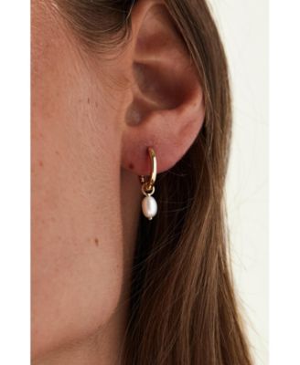 Frida Freshwater Pearl Huggie Hoops