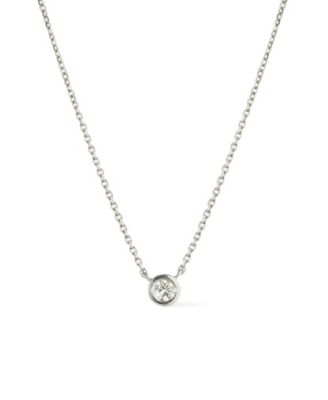Solid White Gold Lab Grown Diamond Necklace