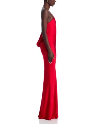 One Shoulder Open Back Gown