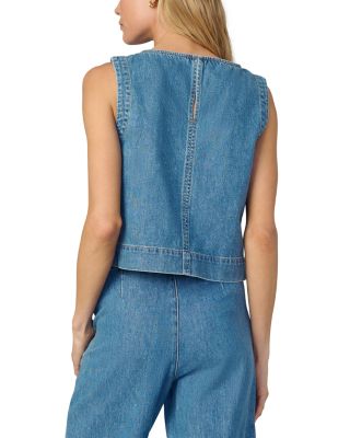 The Boat Neck Denim Top