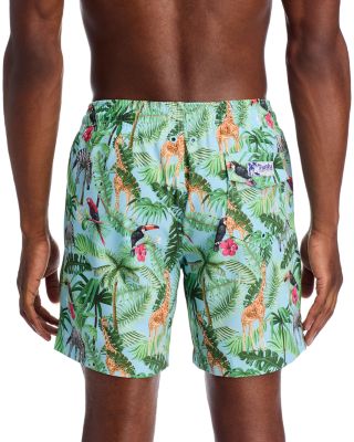 Sano Tropical Safari Print  6.5&amp;quot; Swim Trunks