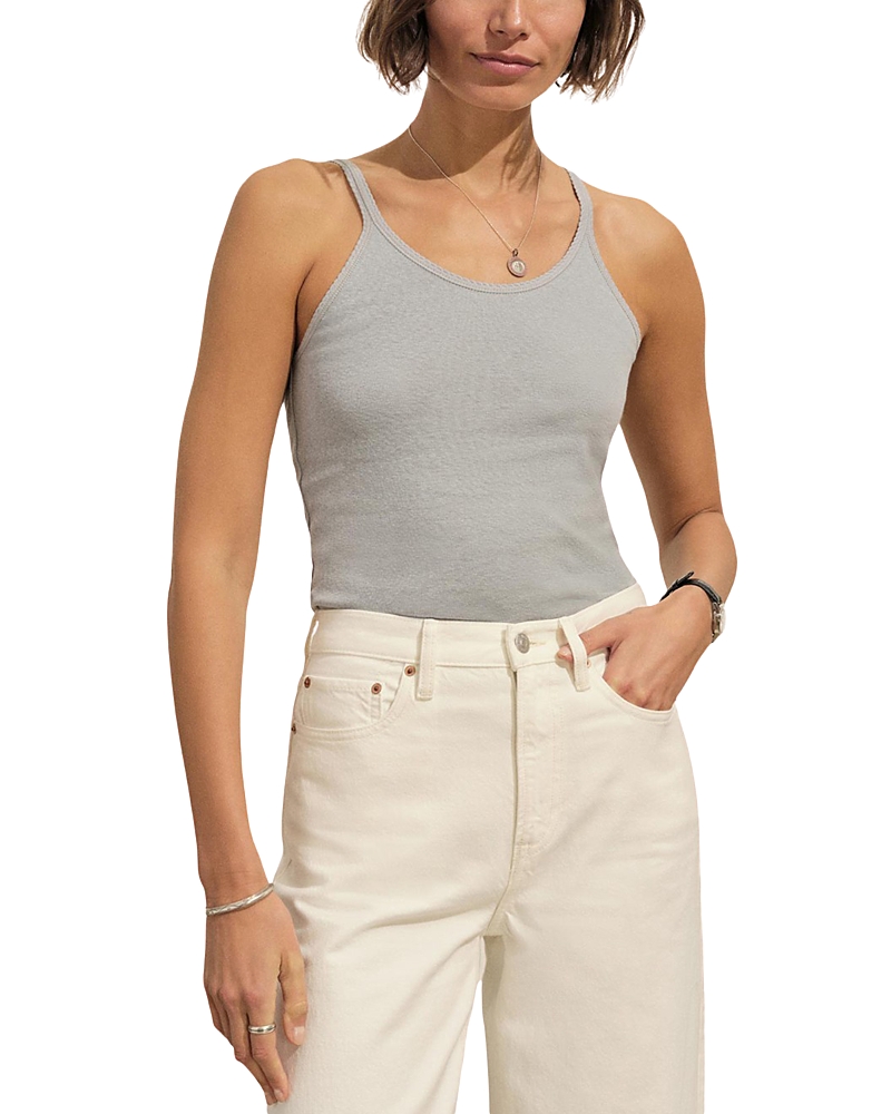 BUCK MASON HEIRLOOM RIB SCOOP NECK TANK TOP